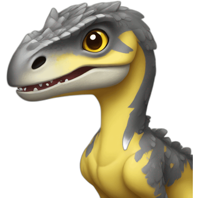 cute yellow velociraptor emoji