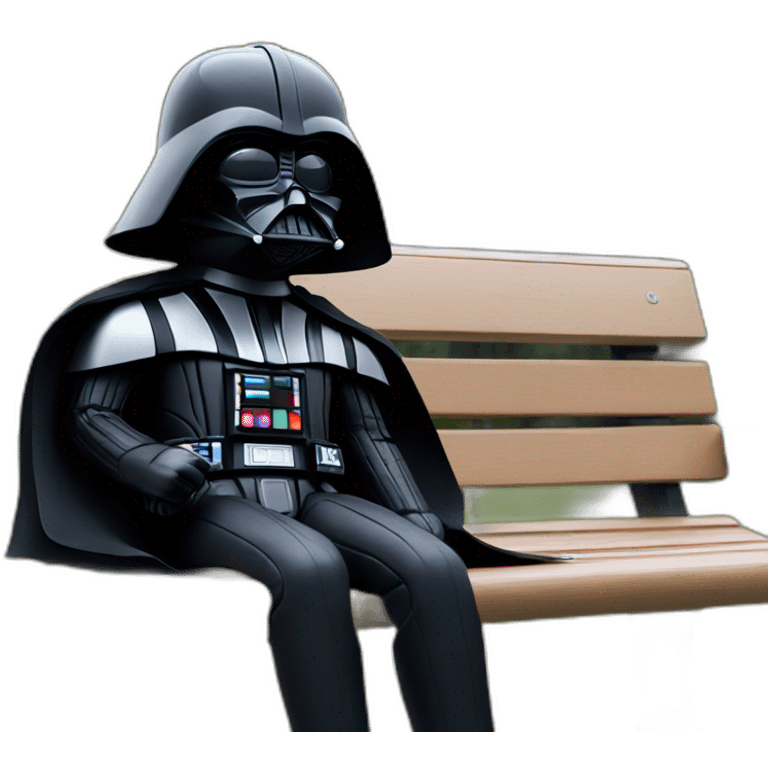 darth vader sat on a park bench emoji