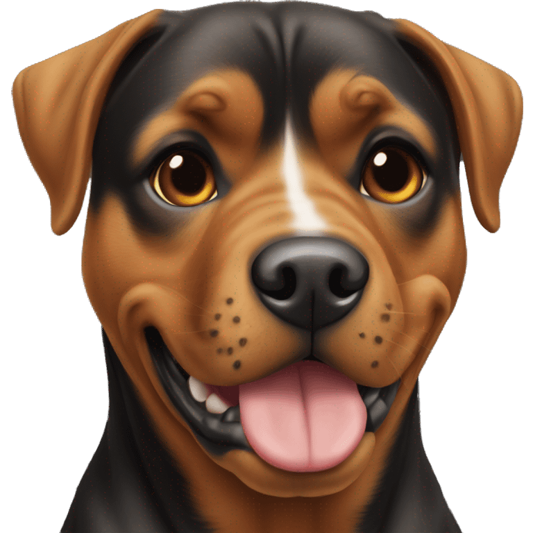 Rottweiler pitbull mix dog emoji