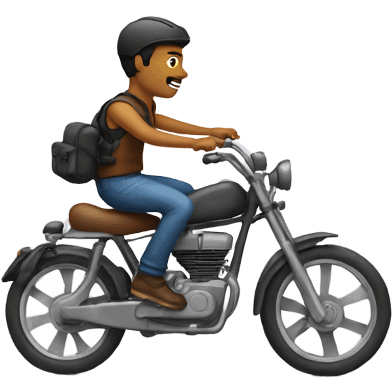 Man flying bike emoji