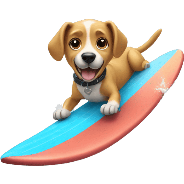 Dog surfing emoji