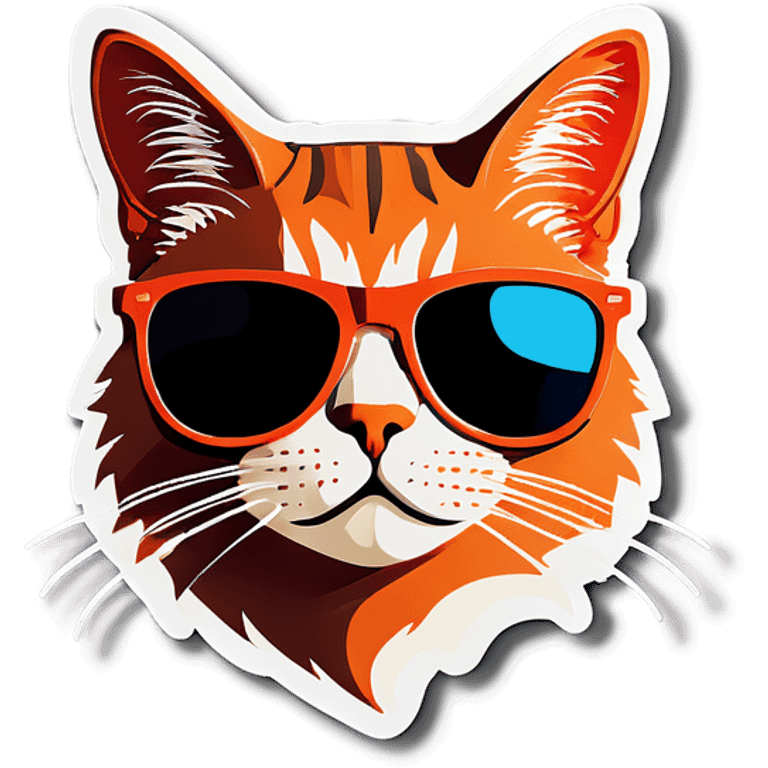 Cat with sunglasses emoji