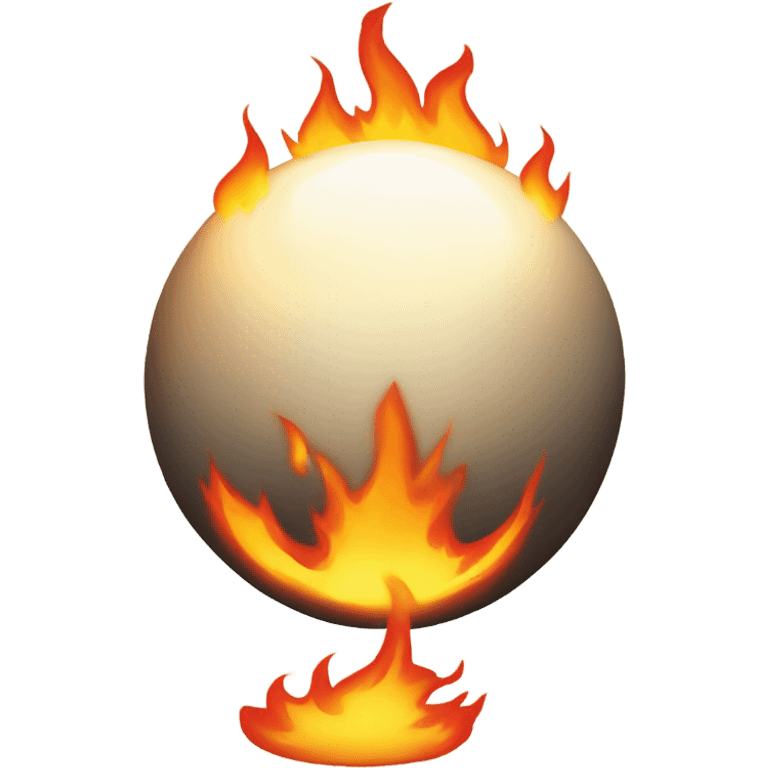 fortune telling ball in fire emoji