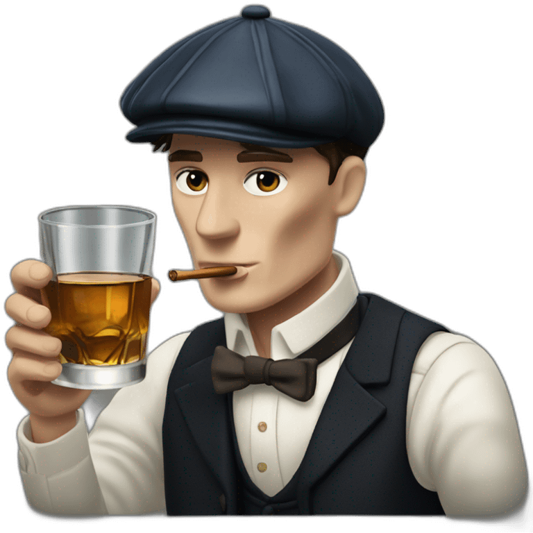 Tommy shelby peaky blinders drinking whisky emoji