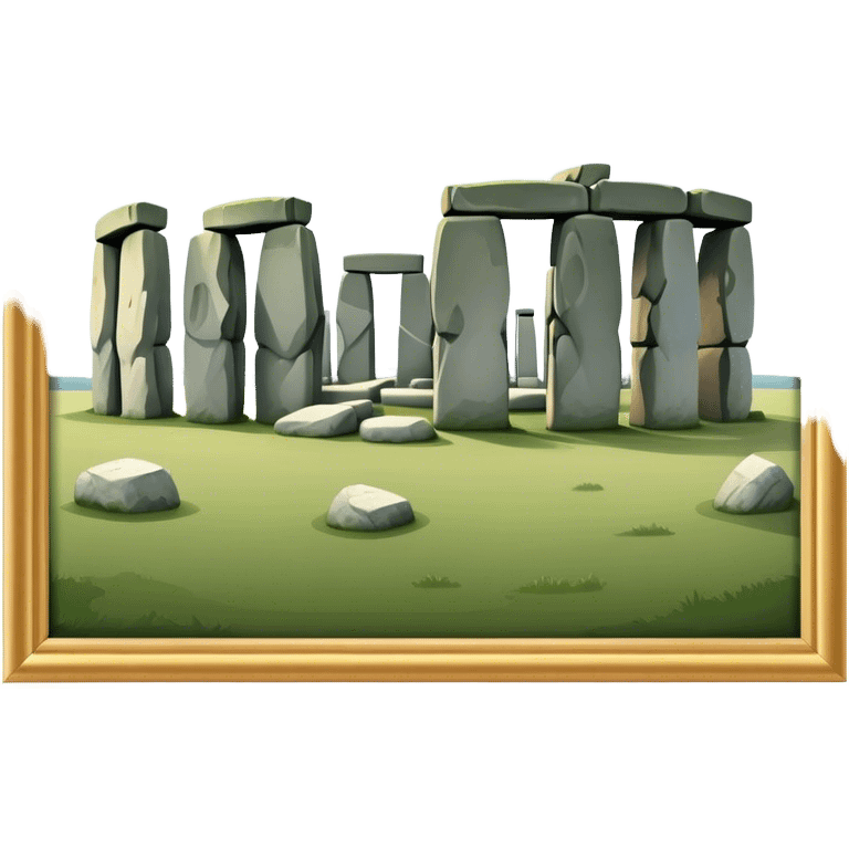 Stonehenge Landmark Emoji – Showing the prehistoric stone circle with a natural sky backdrop. emoji