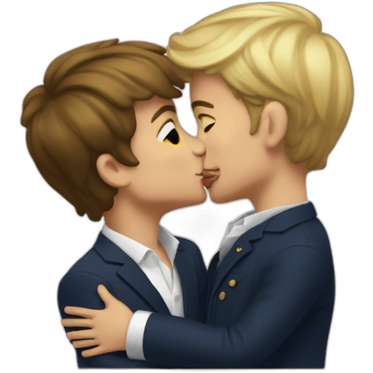 Macron kiss boy emoji