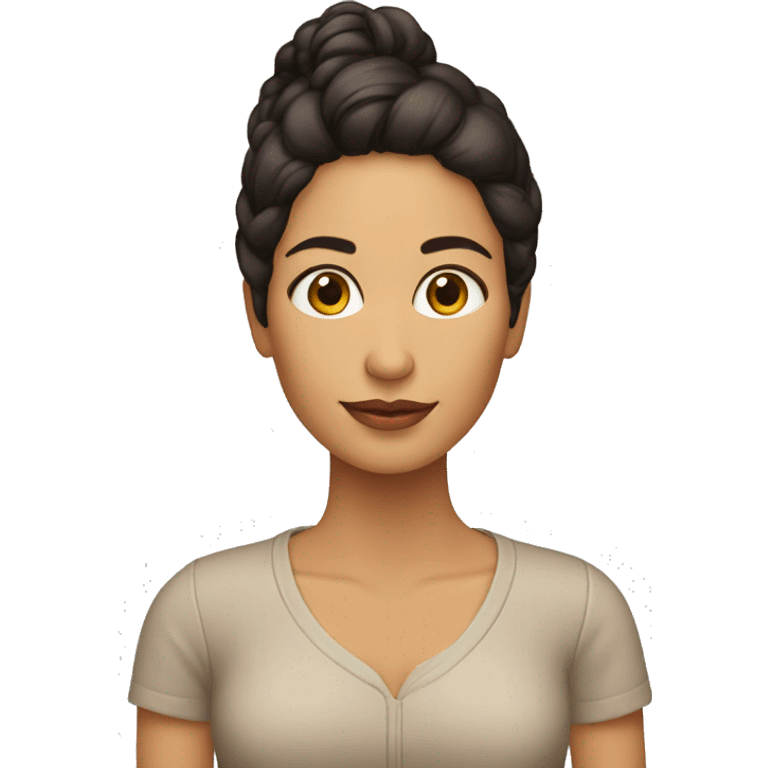 Mujer morena pelo largo emoji