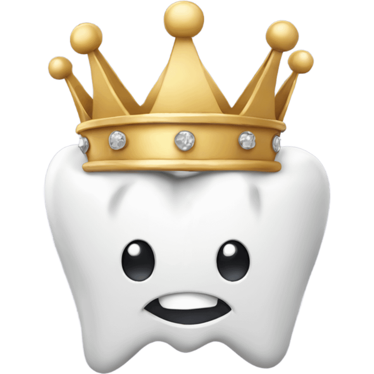 Teeth with a crown emoji