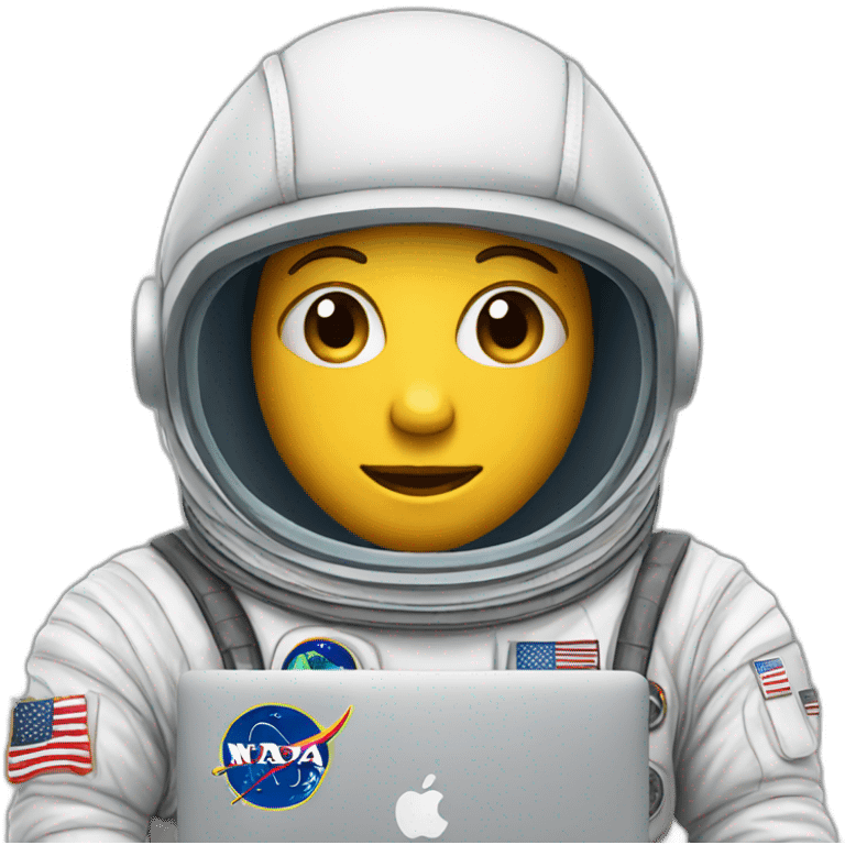 astronaut with hoodie and a macbook emoji