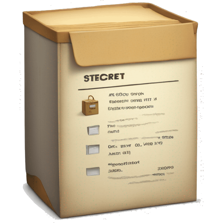 a storage file with top secret label emoji