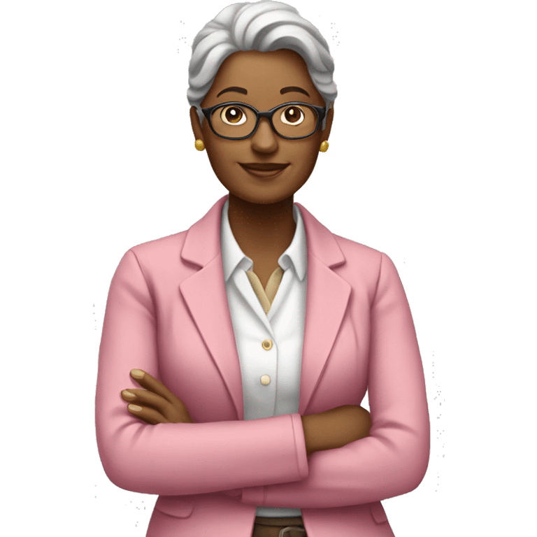 Historian tutor woman in a pink jacket emoji