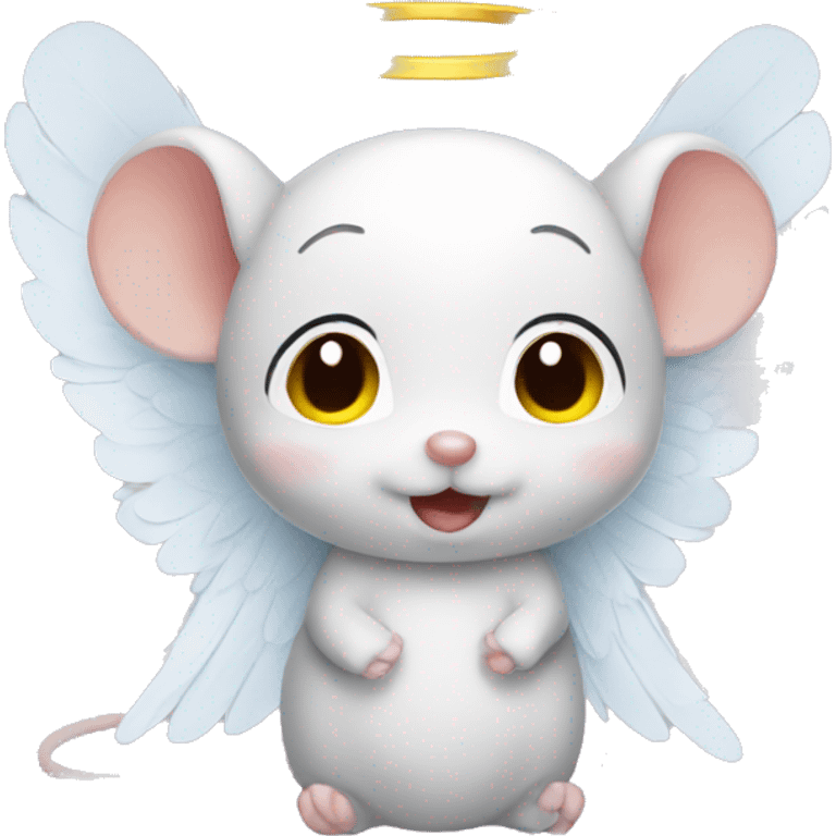 Mouse angel emoji