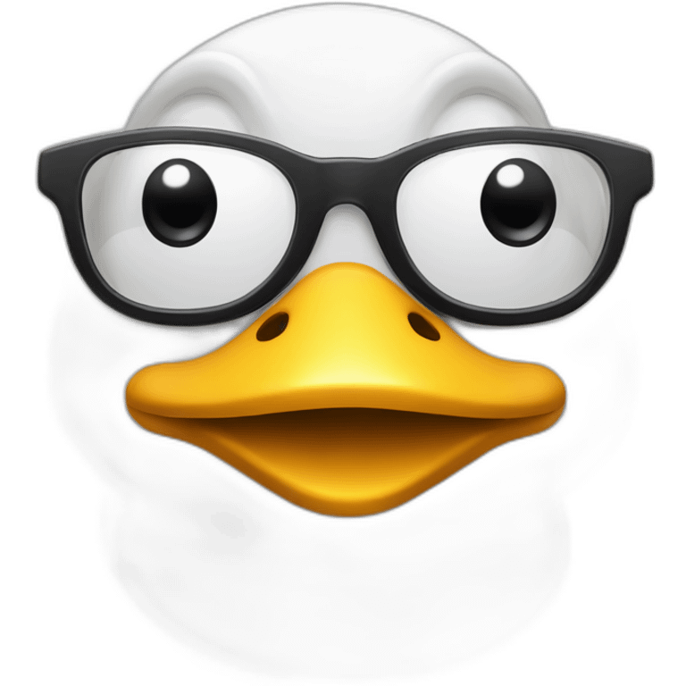 Canard avec des lunettes de soleils et des écouteurs  emoji