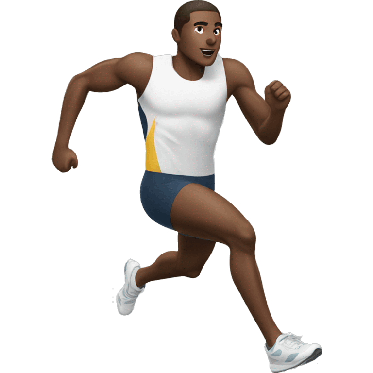 white athlete running emoji