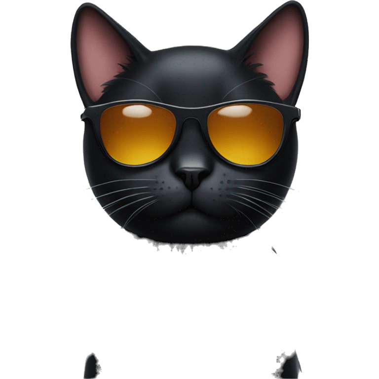 Black Cat with sunglasses emoji