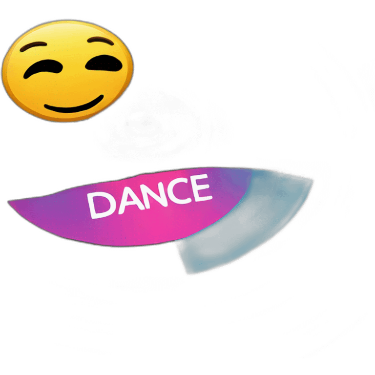 Vinyl record with word dance emoji