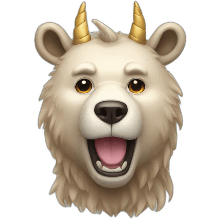 a bear that looks like a centaur wearing a unicorn horn emoji