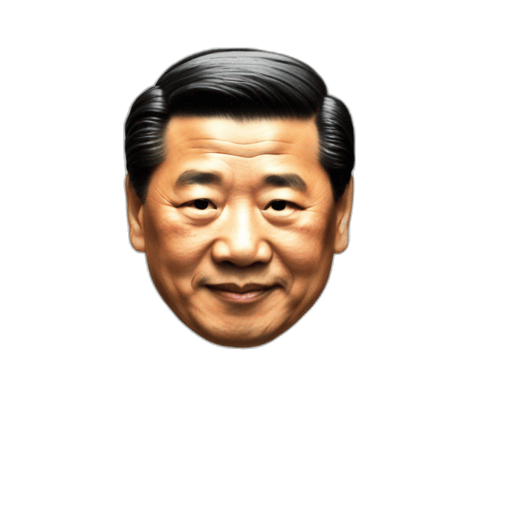 Xi Jinping with baked beans on head emoji