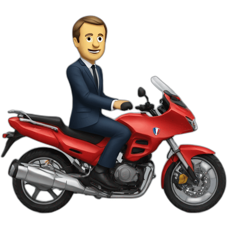 macron-en moto emoji