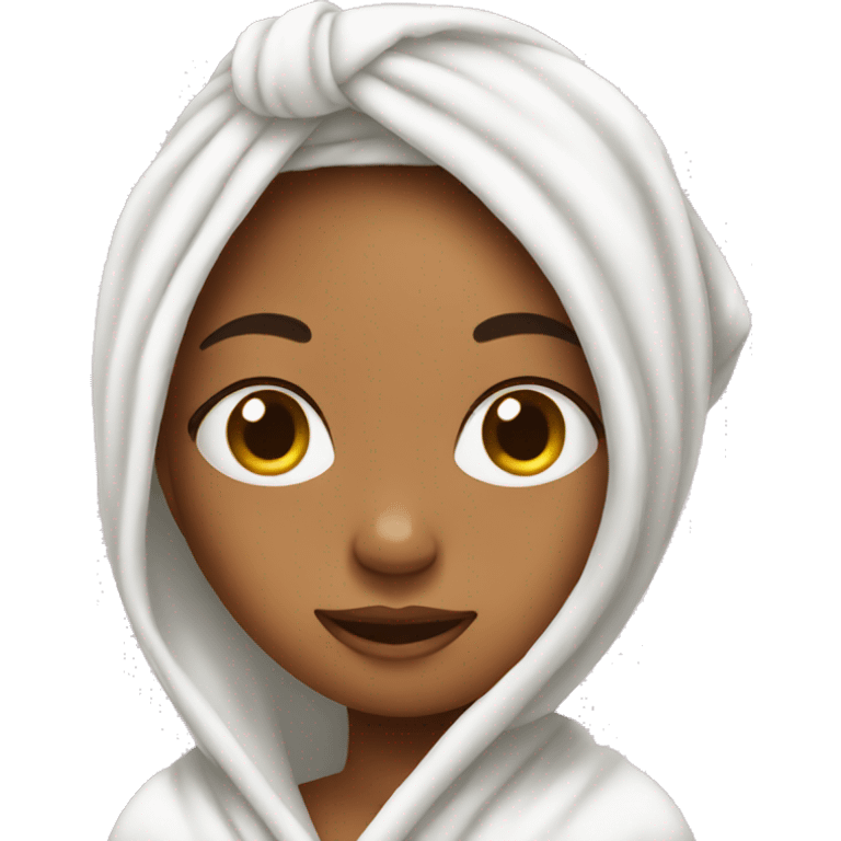 Girl in the towel emoji