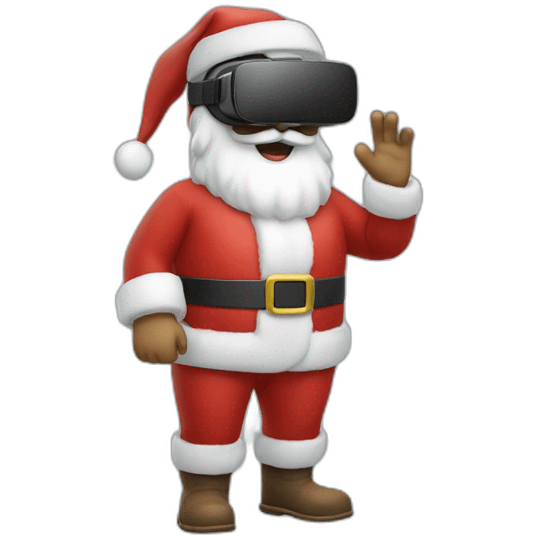 Santa in vr headset full body emoji