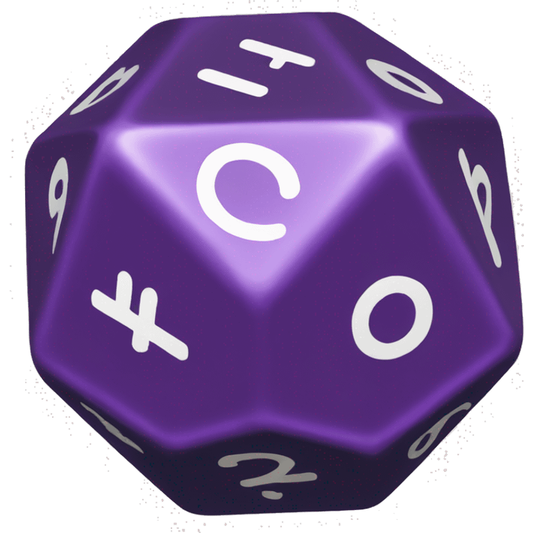 d20 dice one side 2 emoji