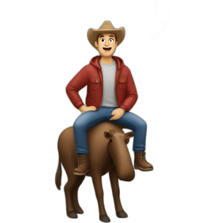 Guy on a moose emoji