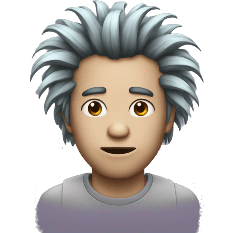 Monster funny hair emoji