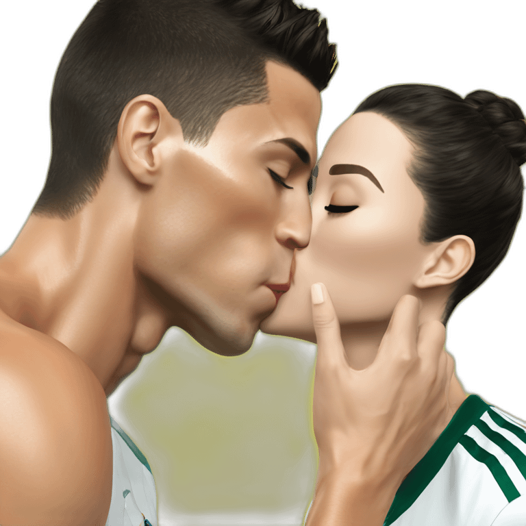 Cristiano Ronaldo kiss georgina emoji