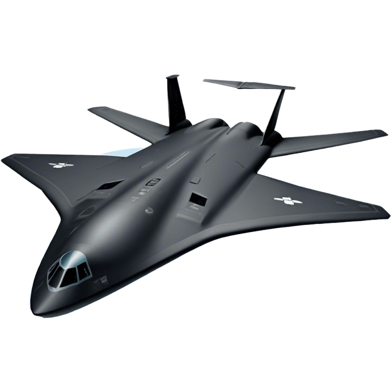 Military Bomber - B-2 Spirit - Northrop Grumman (Model Year: 2021) (Iconic colour: Stealth black) emoji