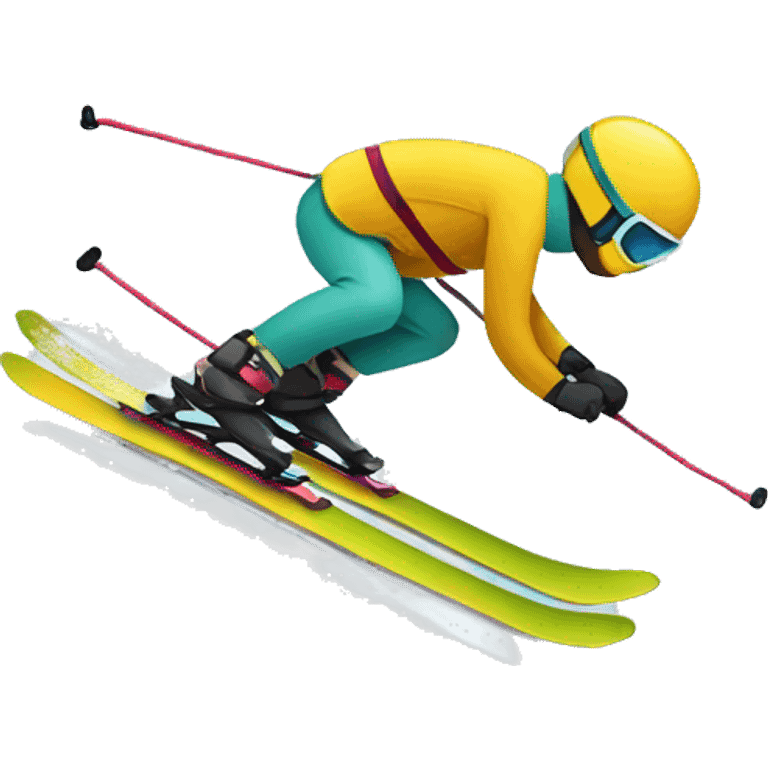 downhill skis in a crisscross formation emoji