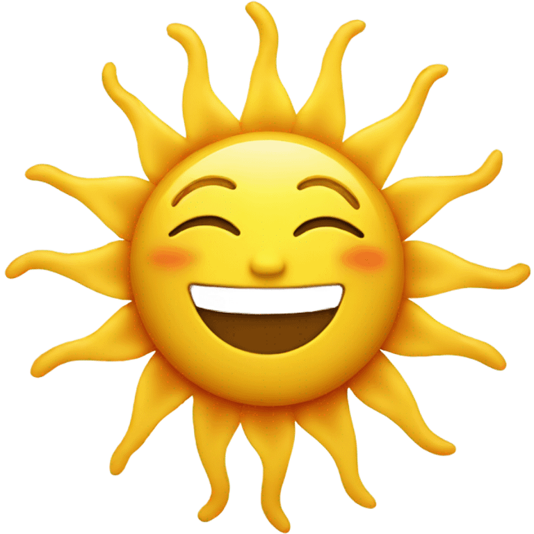 A sun smiling emoji