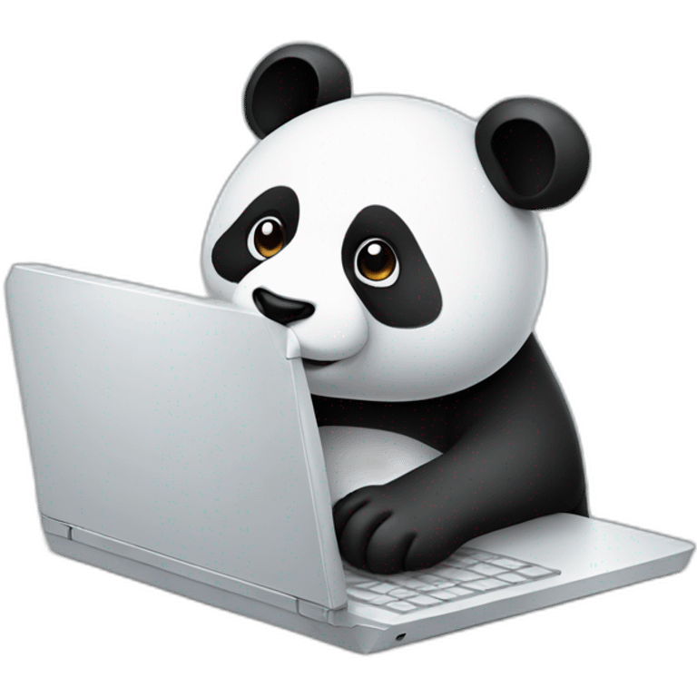 panda on a computer emoji