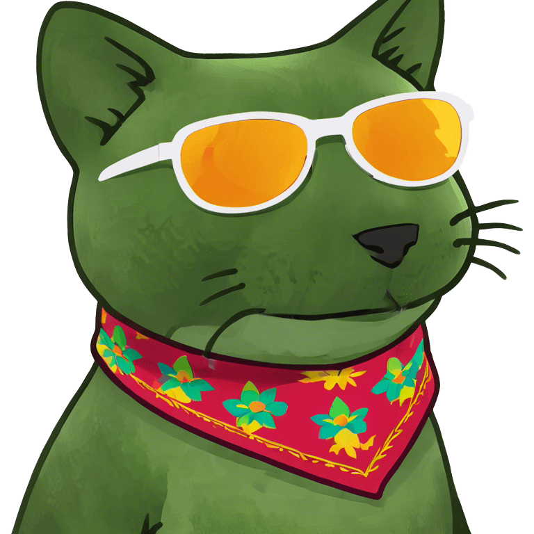 Cat with sunglasses emoji