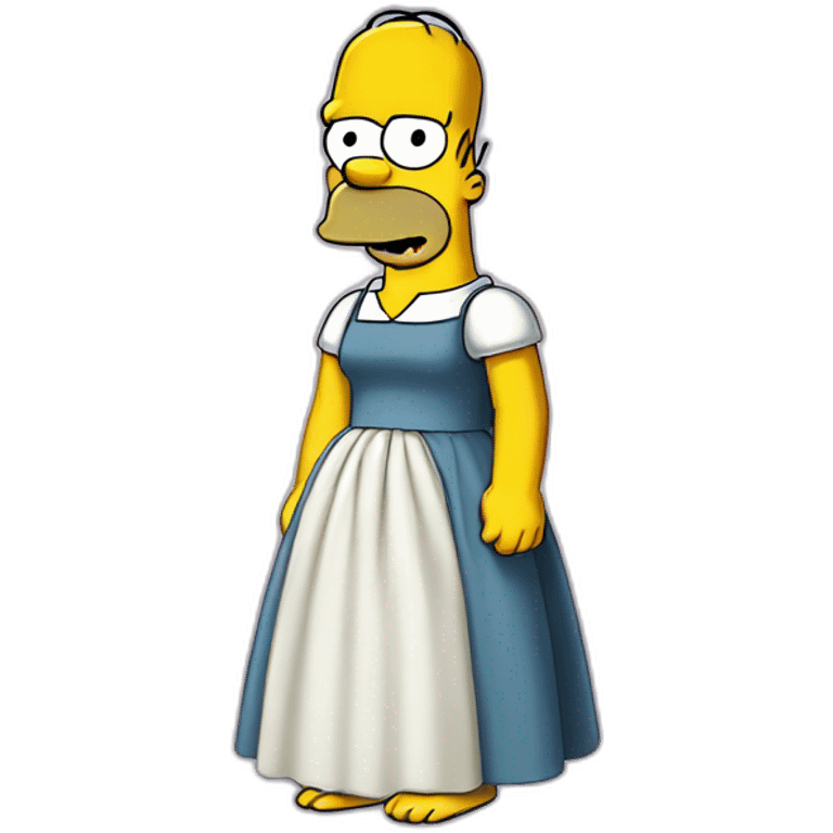 homer simpson with a dress emoji