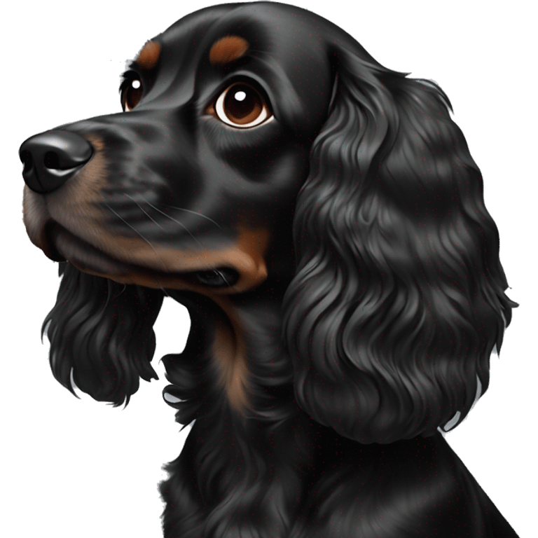 Cocker/cavalier spaniel black emoji