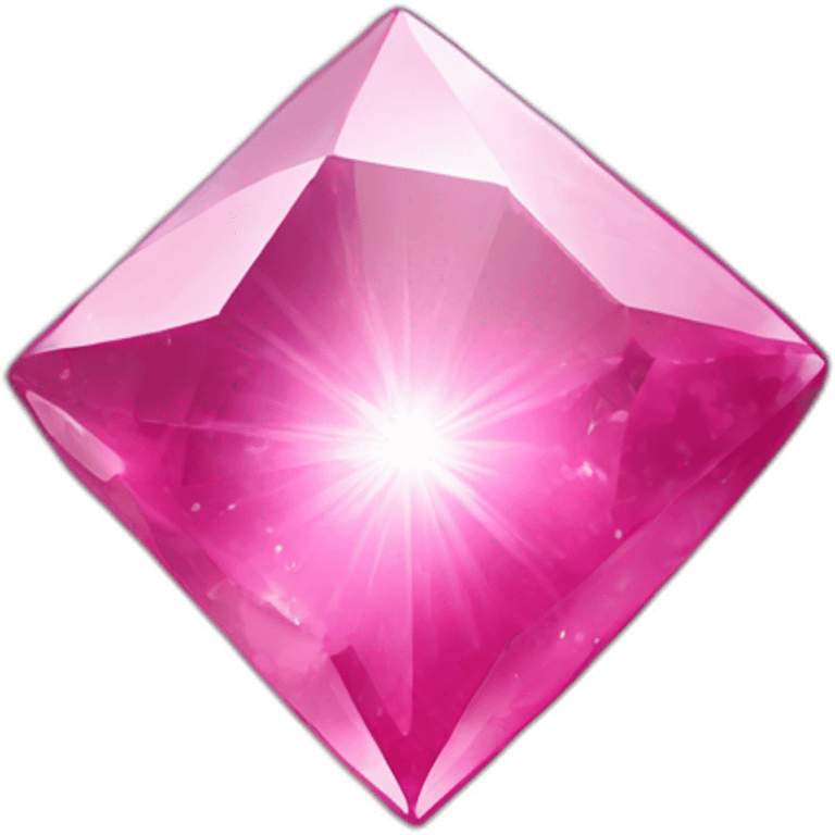 pink gemstone with star emoji