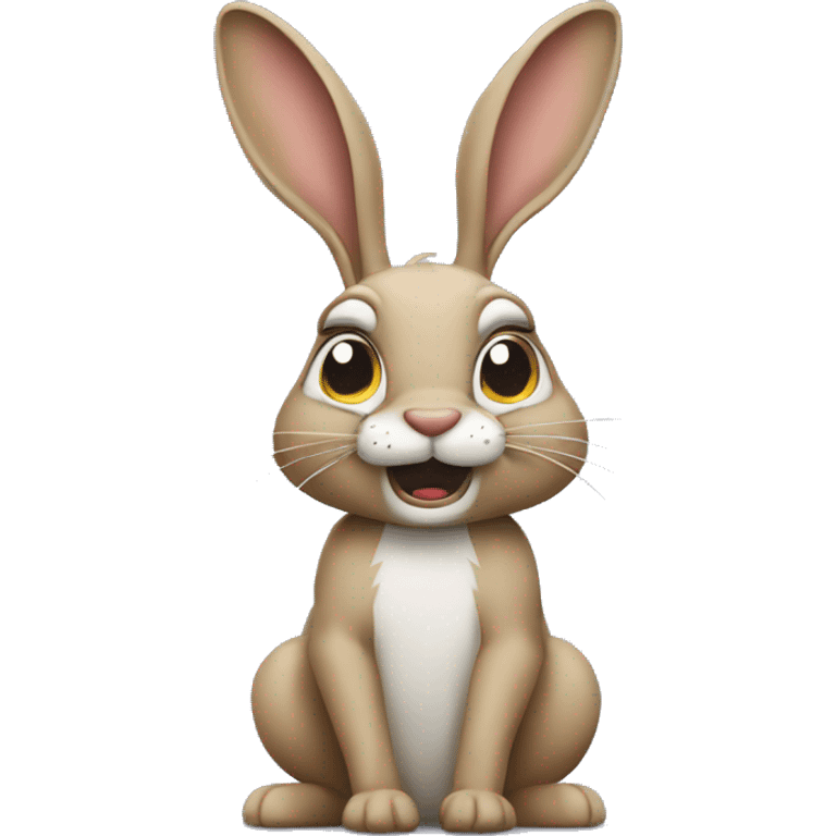 create a nestle hare who waits angrily. emoji