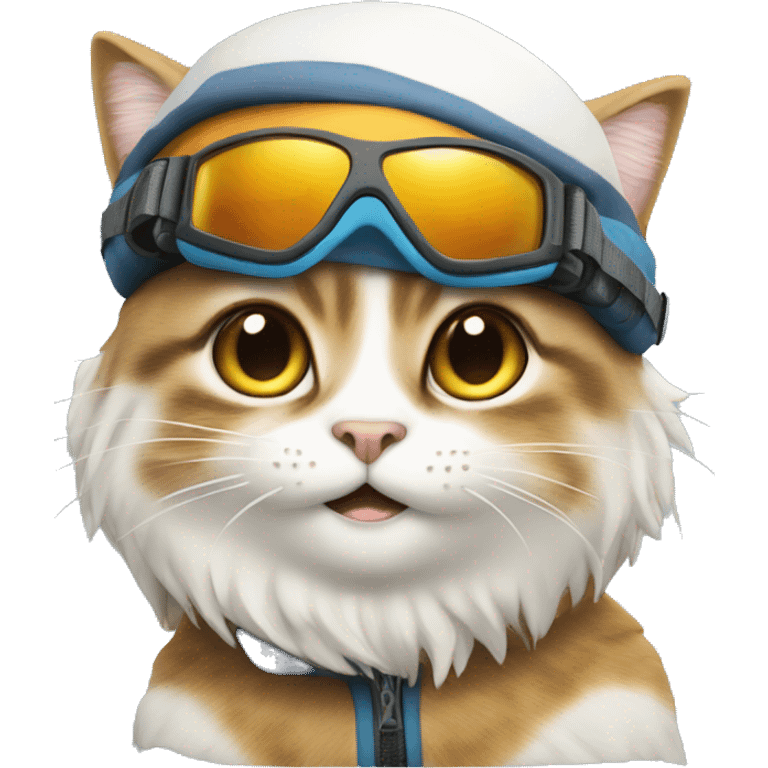 Cat skiing  emoji