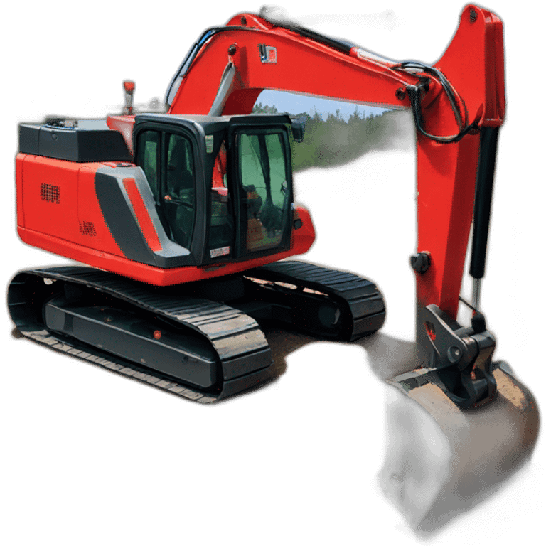 Red excavator emoji