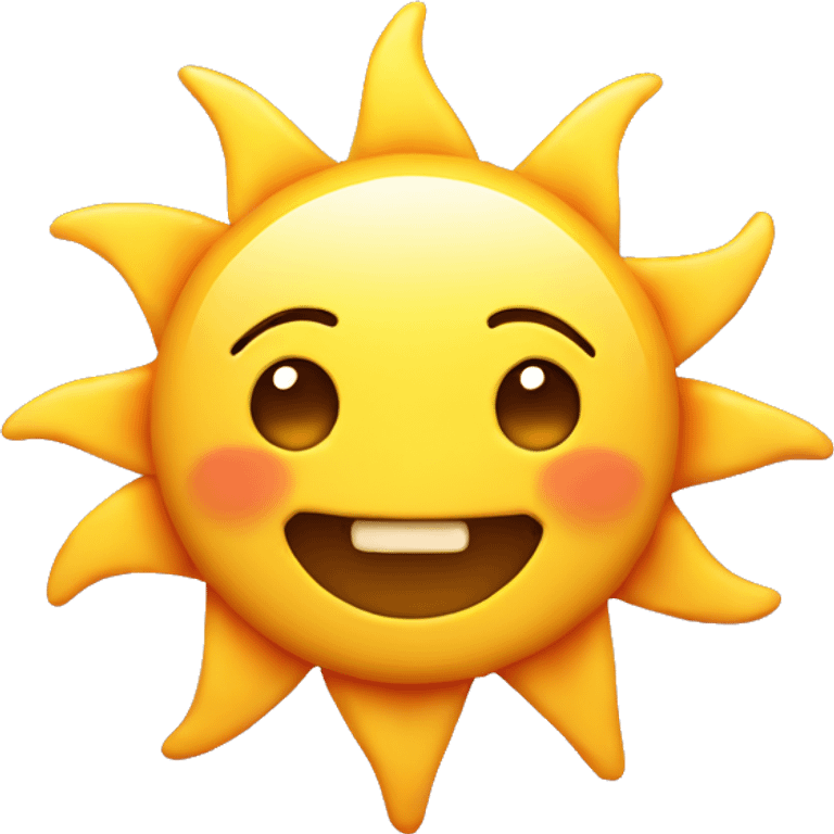 sun cute smiley face emoji