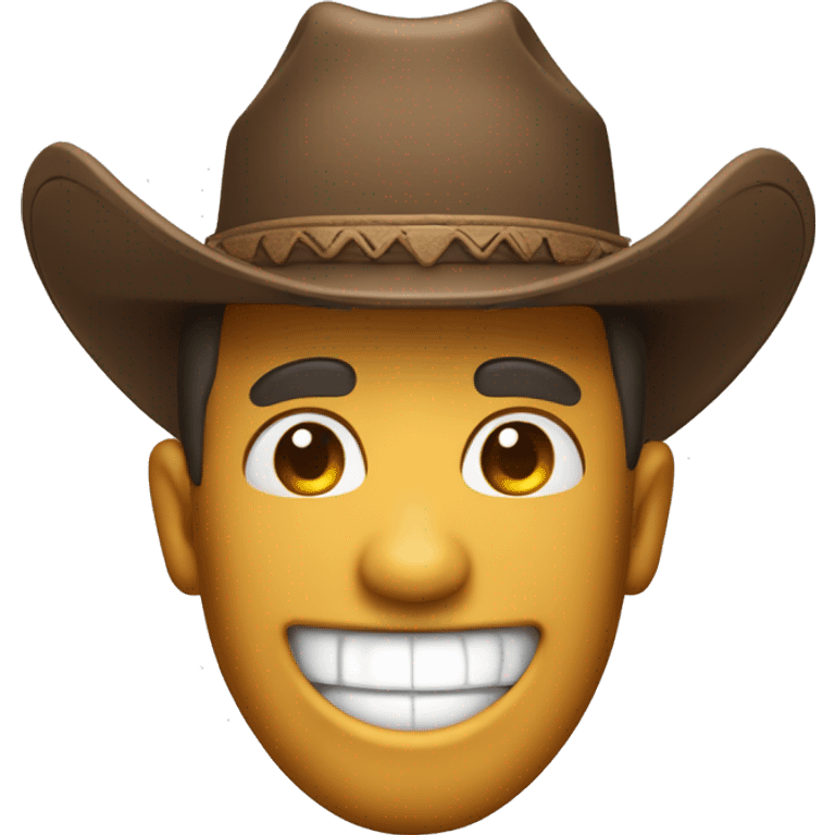 classic laughing face mixed with cowboy hat emoji