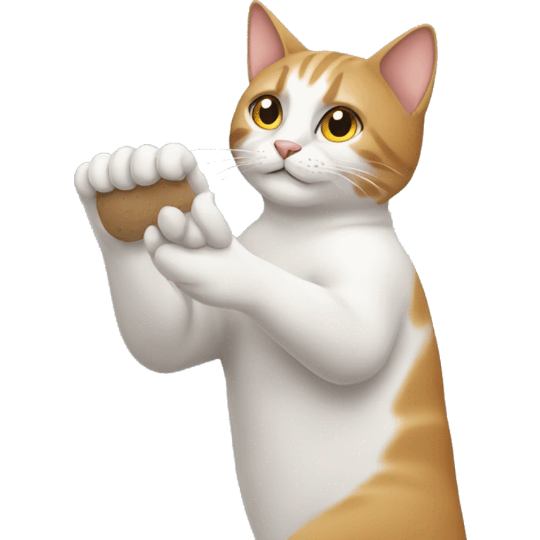 gato levantando la mano emoji