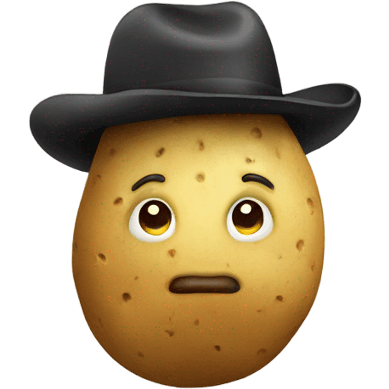 Potato with hat emoji