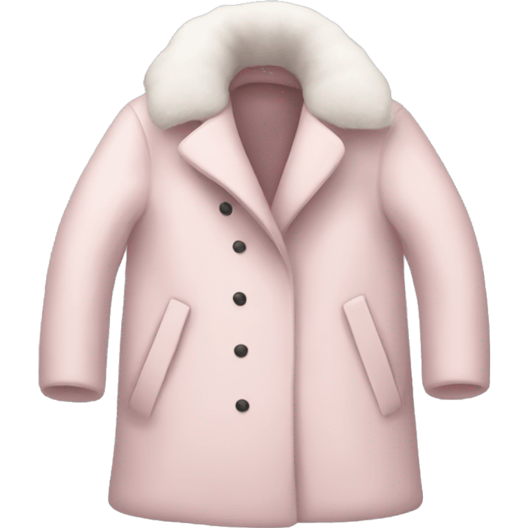 Pale pink winter coat emoji