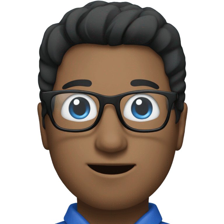 A white man with glasses and black hair holding a bouquet of blue tulips emoji