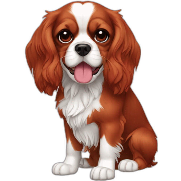 chien-cavalier king charles-couleur rubis emoji