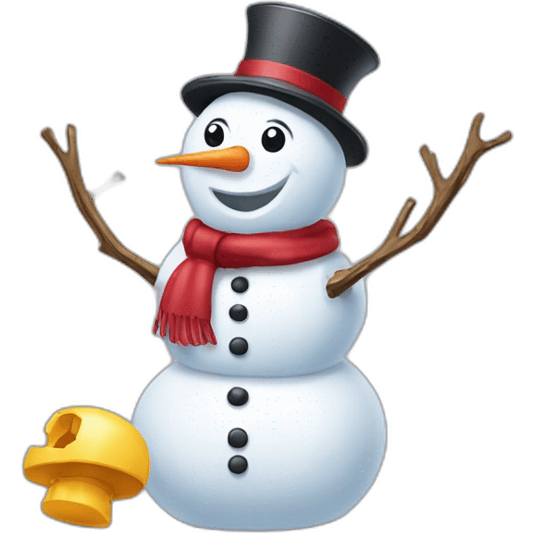 snowman and broken toy emoji