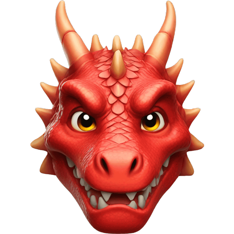 Red Dragon face front view emoji