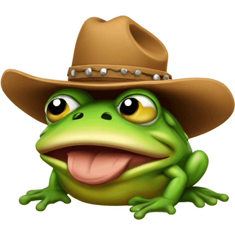 Farting cowboy frog emoji